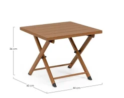 Sale Bizzotto TAVOLINO IN ALLUMINIO PECAN - TAYLOR