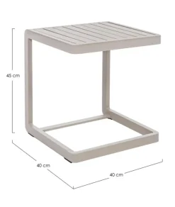 Clearance Bizzotto TAVOLINO IN ALLUMINIO 40X40 - KONNOR RASTIN