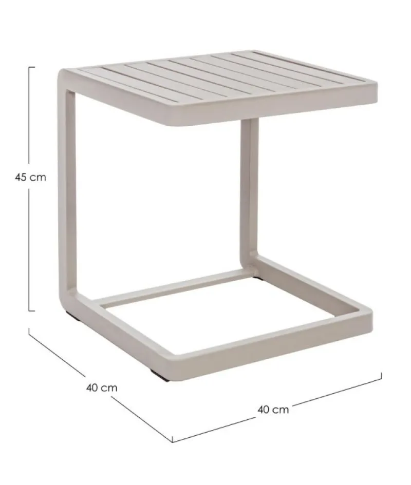 Clearance Bizzotto TAVOLINO IN ALLUMINIO 40X40 - KONNOR RASTIN