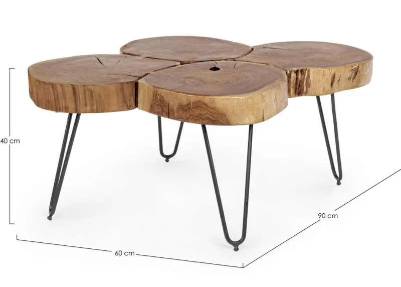 Outlet Bizzotto TAVOLINO IN LEGNO - ORBITAL