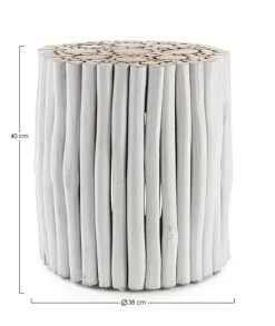 Best Bizzotto TAVOLINO IN LEGNO BIANCO - GUADALUPE