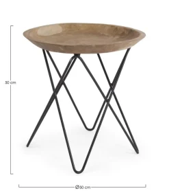 Sale Bizzotto TAVOLINO IN LEGNO D50 - ZAHIRA