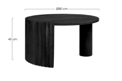 Best Bizzotto TAVOLINO IN LEGNO NERO D80 - ORISSA