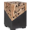 Outlet Bizzotto TAVOLINO IN LEGNO 40X40 - GRENADA