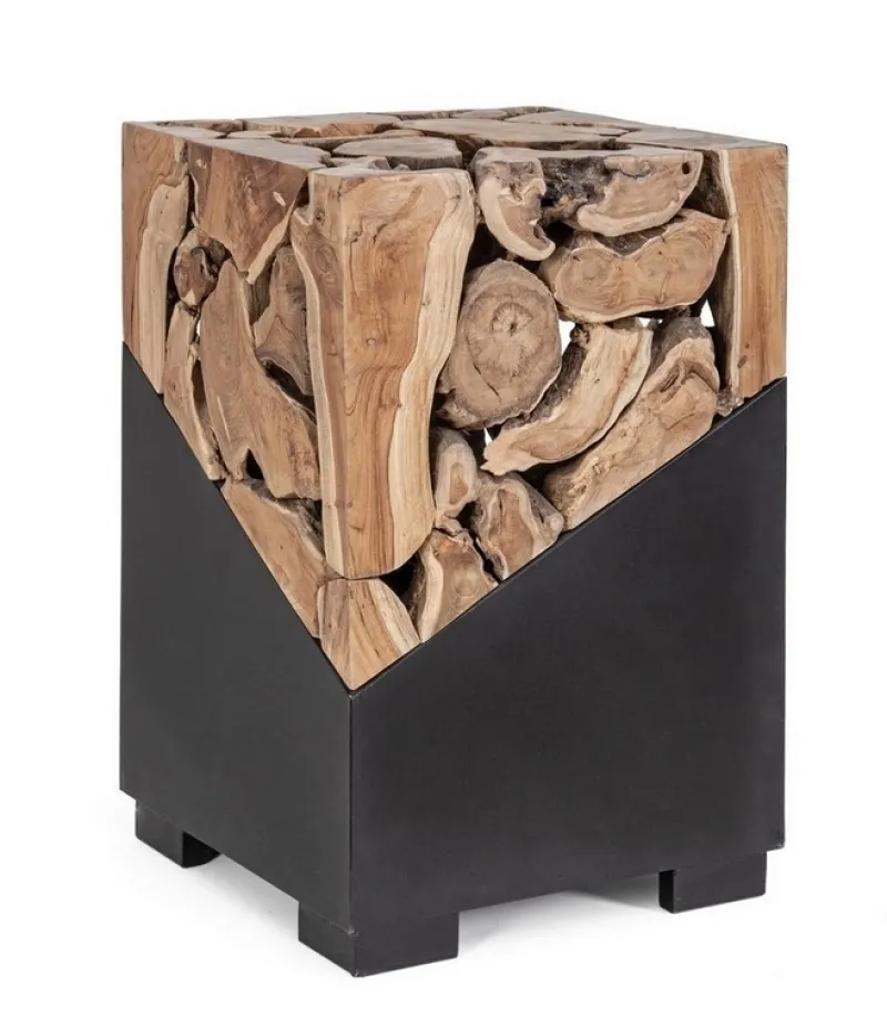 Outlet Bizzotto TAVOLINO IN LEGNO 40X40 - GRENADA