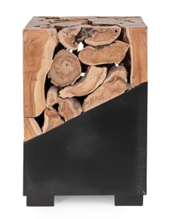 Outlet Bizzotto TAVOLINO IN LEGNO 40X40 - GRENADA