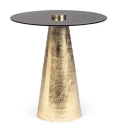 Best Bizzotto TAVOLINO IN METALLO E PIANO IN VETRO D45 - DINPAL