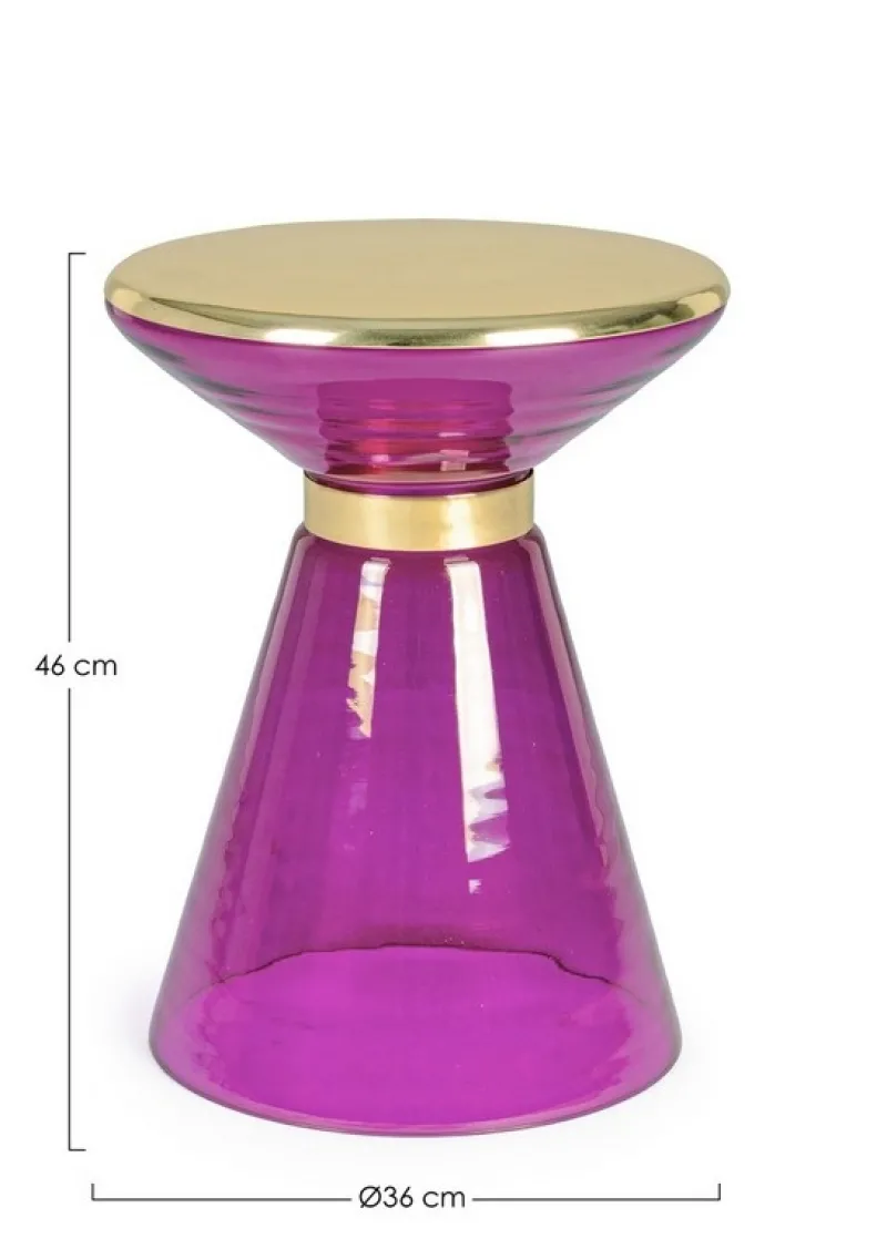 Outlet Bizzotto TAVOLINO IN VETRO LILIAC D36 - MERIEL