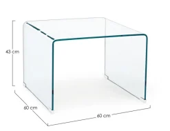Best Bizzotto TAVOLINO IN VETRO 60X60 - IRIDE