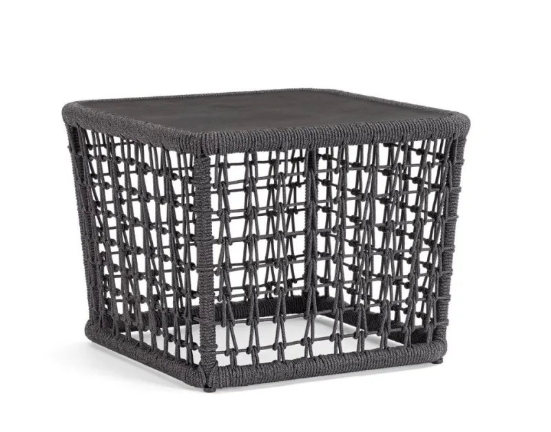 Outlet Bizzotto TAVOLINO KOLLAR 60X60 ANTRACITE