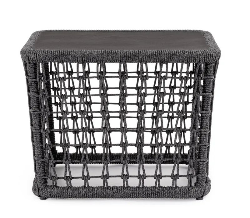 Outlet Bizzotto TAVOLINO KOLLAR 60X60 ANTRACITE