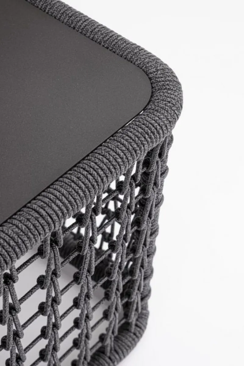 Outlet Bizzotto TAVOLINO KOLLAR 60X60 ANTRACITE