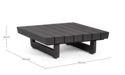 Discount Bizzotto TAVOLINO MODULARE IN ALLUMINIO ANTRACITE WG21 - INFINITY