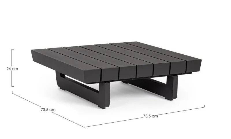 Discount Bizzotto TAVOLINO MODULARE IN ALLUMINIO ANTRACITE WG21 - INFINITY