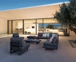 Discount Bizzotto TAVOLINO MODULARE IN ALLUMINIO ANTRACITE WG21 - INFINITY