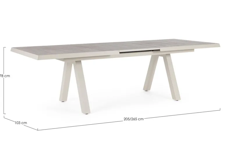 Hot Bizzotto TAVOLO ALL.KRION 205-265X103 PELICAN