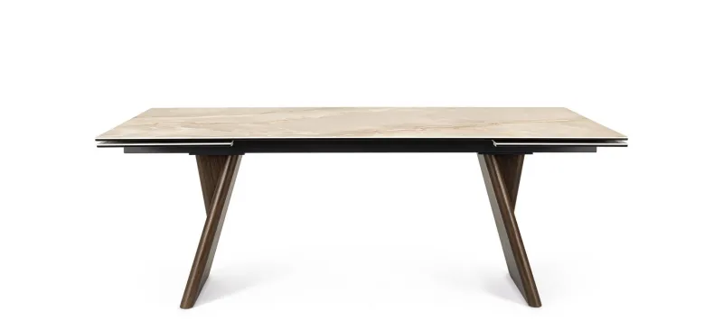 Outlet Bizzotto TAVOLO ALL.MAIKKI 200/300X100 NOCE/ONICE