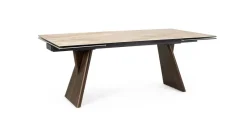 Outlet Bizzotto TAVOLO ALL.MAIKKI 200/300X100 NOCE/ONICE