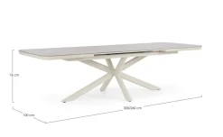 Sale Bizzotto TAVOLO ALL.PASCAL 200-260X100 PELICAN