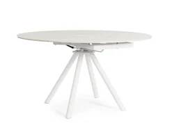 Discount Bizzotto TAVOLO ALL.RAUNI D87/135 BIANCO/BIANCO