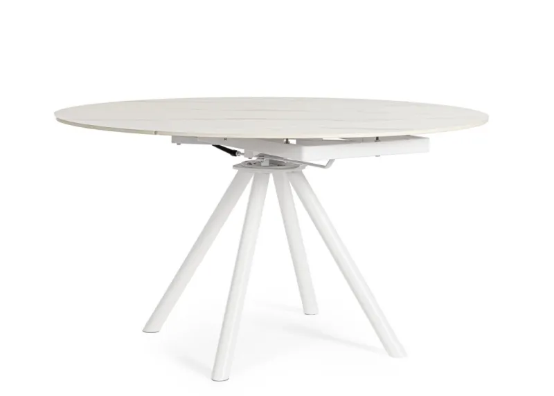 Discount Bizzotto TAVOLO ALL.RAUNI D87/135 BIANCO/BIANCO