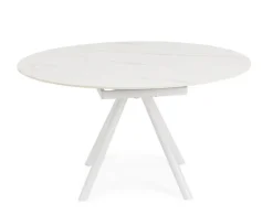 Discount Bizzotto TAVOLO ALL.RAUNI D87/135 BIANCO/BIANCO