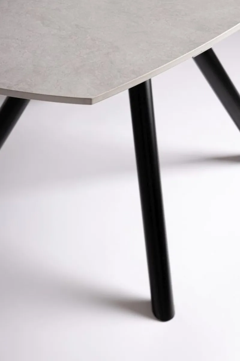 New Bizzotto TAVOLO ALL.RAUNI D87/135 NERO/GRIG.CHIAR