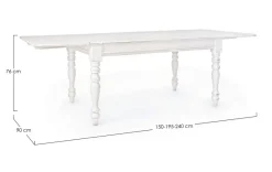 New Bizzotto TAVOLO ALLUNGABILE IN LEGNO - COLETTE