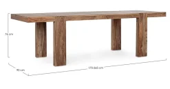 Hot Bizzotto TAVOLO ALLUNGABILE IN LEGNO - SUNDERLAND