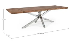 Outlet Bizzotto TAVOLO ALLUNGABILE IN LEGNO - ARKANSAS