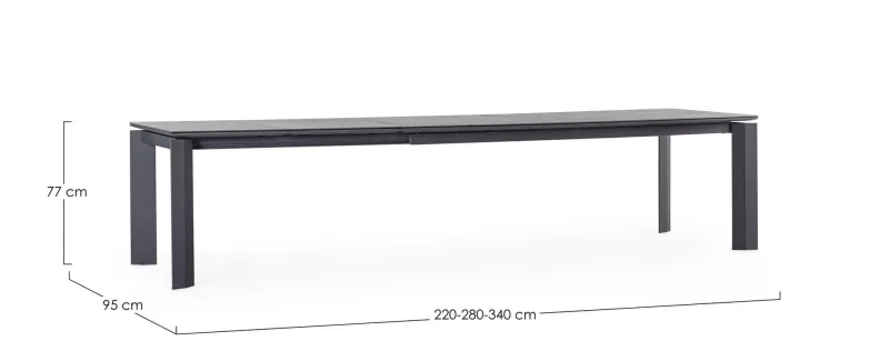 New Bizzotto TAVOLO ANTRACITE WG21 - OTAVIO