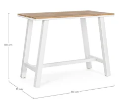 Hot Bizzotto TAVOLO BAR IN ALLUMINIO BIANCO YK11 - SKIPPER