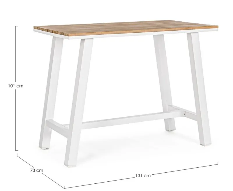 Hot Bizzotto TAVOLO BAR IN ALLUMINIO BIANCO YK11 - SKIPPER