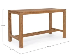 New Bizzotto TAVOLO BAR MARICRUZ NEW 180X80 - FSC