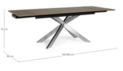 Outlet Bizzotto TAVOLO CON PIANO IN CERAMICA - ARZACHEL