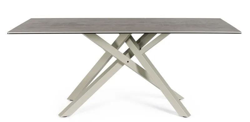 Discount Bizzotto TAVOLO CON PIANO IN CERAMICA TORTORA - SEAN