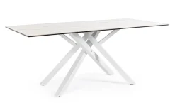 Sale Bizzotto TAVOLO CON PIANO IN CERAMICA BIANCO - SEAN