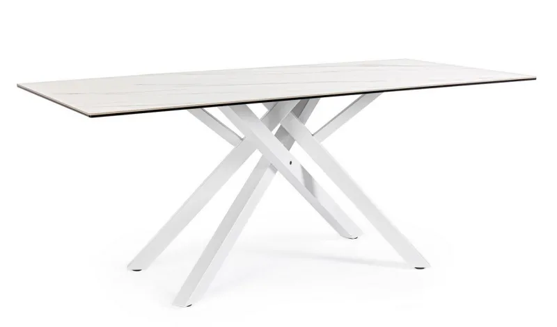 Sale Bizzotto TAVOLO CON PIANO IN CERAMICA BIANCO - SEAN
