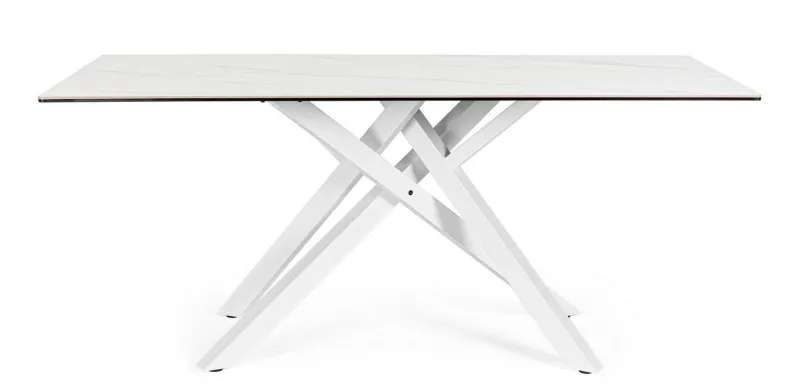 Sale Bizzotto TAVOLO CON PIANO IN CERAMICA BIANCO - SEAN