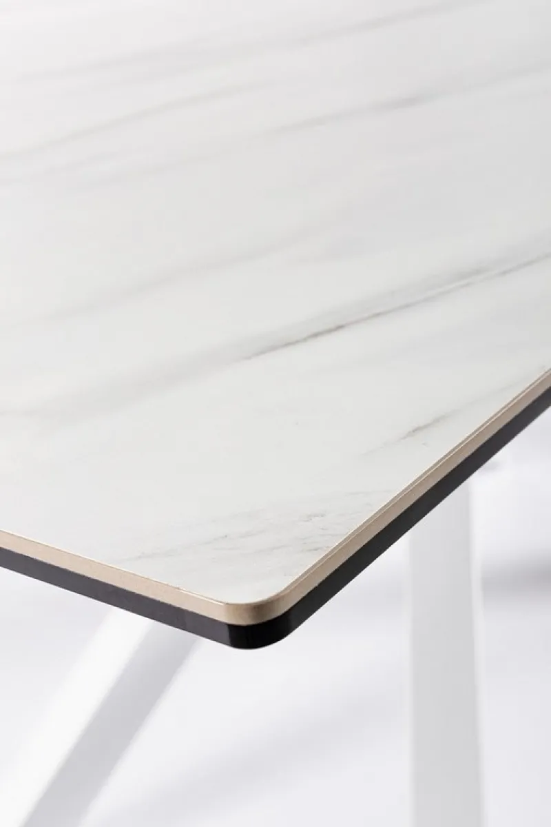 Sale Bizzotto TAVOLO CON PIANO IN CERAMICA BIANCO - SEAN