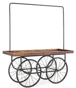 Bizzotto TAVOLO ESPOSITORE IN LEGNO CON RUOTE