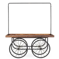 Bizzotto TAVOLO ESPOSITORE IN LEGNO CON RUOTE