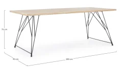 Online Bizzotto TAVOLO FISSO IN LEGNO - DISTRICT