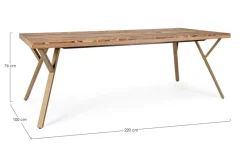 Sale Bizzotto TAVOLO FISSO IN LEGNO 220X100 - RAIDA