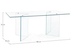 Discount Bizzotto TAVOLO FISSO IN VETRO - IRIDE