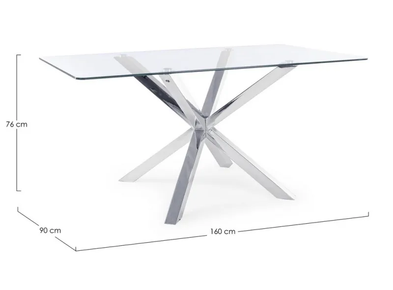 New Bizzotto TAVOLO FISSO IN VETRO - MAY