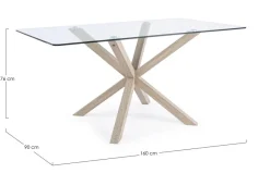 Online Bizzotto TAVOLO FISSO IN VETRO - MAY