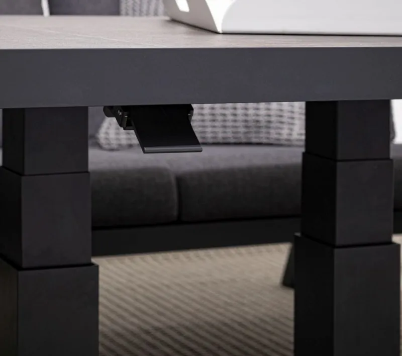 Discount Bizzotto TAVOLO IN ALLUMINIO ANTRACITE JX55 - TRUMAN