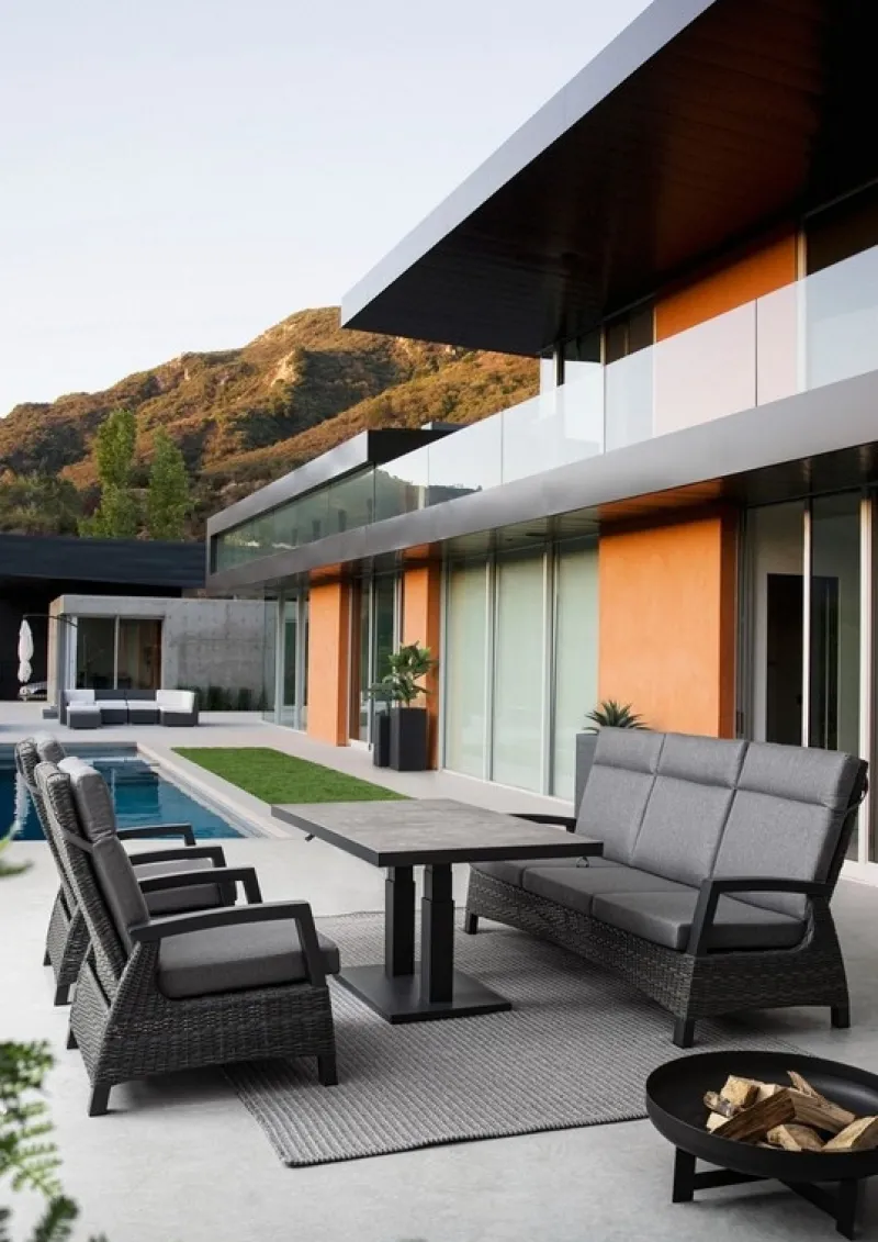 Discount Bizzotto TAVOLO IN ALLUMINIO ANTRACITE JX55 - TRUMAN