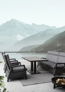 Discount Bizzotto TAVOLO IN ALLUMINIO ANTRACITE JX55 - TRUMAN